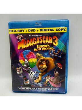 Madagascar 3 Europes Most Wanted BluRay DVD Combo Animated PG DreamWorks